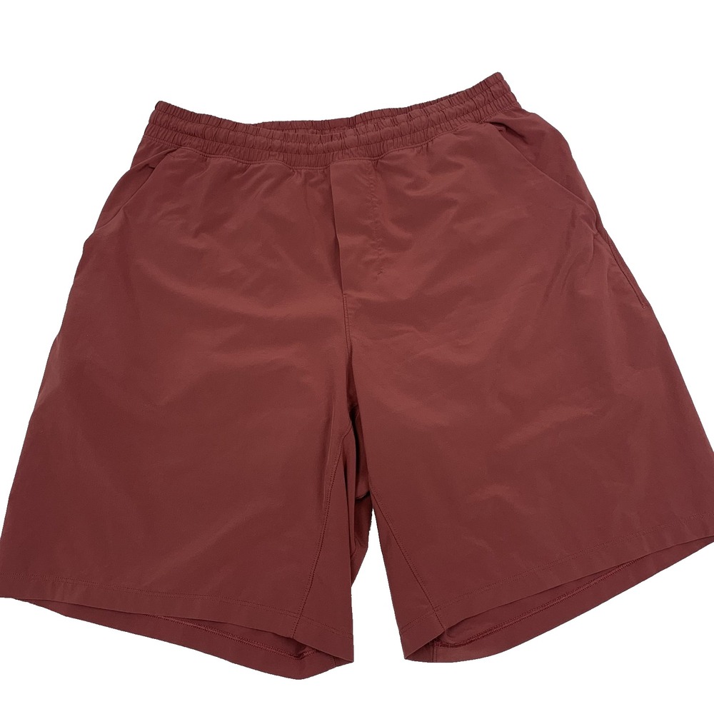 Lululemon Mens Pace Breaker Athletic Board Shorts Red 28 Waist 8.5 Inseam